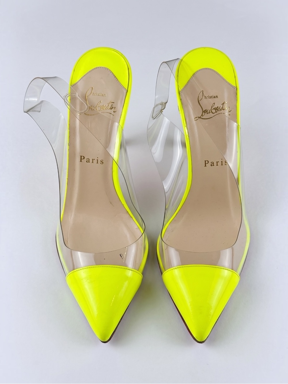 Christian Louboutin Bis Un Bout Slingback Pumps Size 38.5